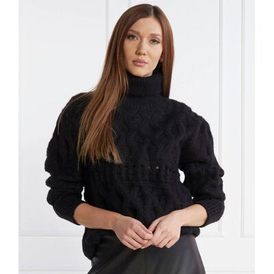 Silvian Heach Sweter Loose fit z dodatkiem wełny czarny XXS Silvian Heach Sweter Loose fit z dodatkiem wełny czarny XXS