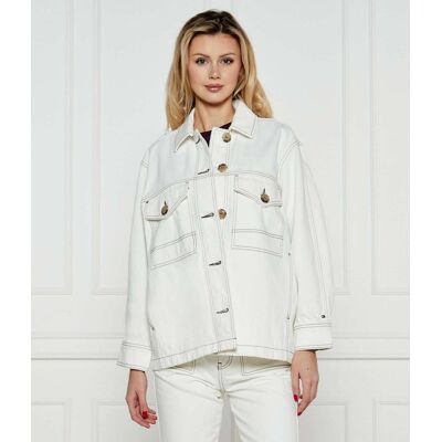 Tommy Hilfiger Jeansowa kurtka Oversize fit ecru 34 Tommy Hilfiger Jeansowa kurtka Oversize fit ecru 34