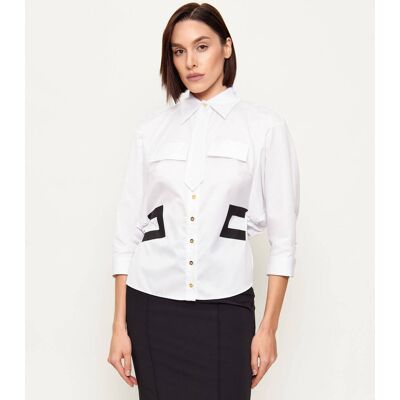 Elisabetta Franchi Koszula Slim Fit biały 40 Elisabetta Franchi Koszula Slim Fit biały 40