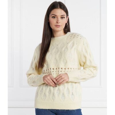Silvian Heach Sweter Regular Fit z dodatkiem wełny kremowy XXS Silvian Heach Sweter Regular Fit z dodatkiem wełny kremowy XXS