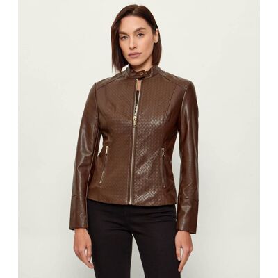Guess Kurtka CLAUDINE Slim Fit brązowy M Guess Kurtka CLAUDINE Slim Fit brązowy M