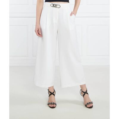 Michael Kors Spodnie WIDE LEG PANT Straight fit biały 42 Michael Kors Spodnie WIDE LEG PANT Straight fit biały 42