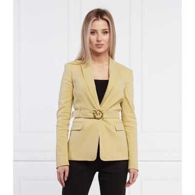 Pinko Lniana marynarka EMPOLI Slim Fit piaskowy 44 Pinko Lniana marynarka EMPOLI Slim Fit piaskowy 44