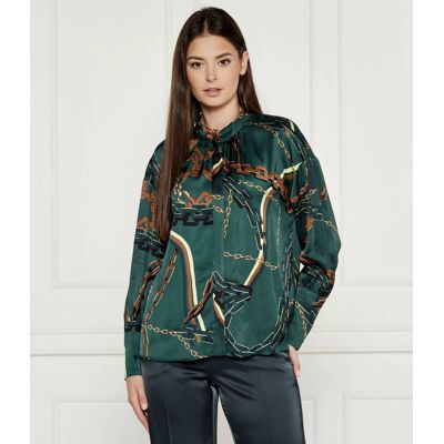 Marc Cain Satynowa koszula Regular Fit butelkowa zieleń 36 Marc Cain Satynowa koszula Regular Fit butelkowa zieleń 36