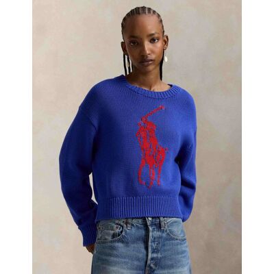 Polo Ralph Lauren Sweter Relaxed fit niebieski S Polo Ralph Lauren Sweter Relaxed fit niebieski S