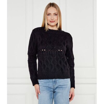 Silvian Heach Sweter Regular Fit z dodatkiem wełny czarny XS Silvian Heach Sweter Regular Fit z dodatkiem wełny czarny XS