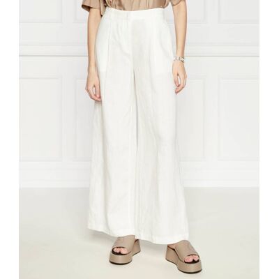 MAX&Co.; Lniane spodnie CAYENNE flare fit biały 38 MAX&Co.; Lniane spodnie CAYENNE flare fit biały 38