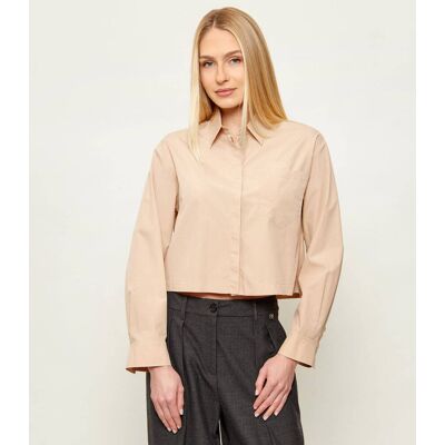 Marc Cain Koszula Cropped Fit beżowy 34 Marc Cain Koszula Cropped Fit beżowy 34