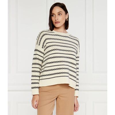 Weekend MaxMara Sweter Regular Fit kremowy L Weekend MaxMara Sweter Regular Fit kremowy L