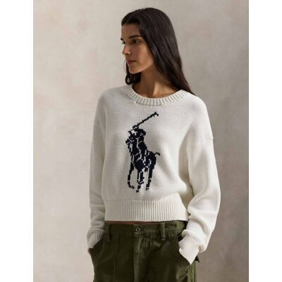 Polo Ralph Lauren Sweter Relaxed fit biały XL Polo Ralph Lauren Sweter Relaxed fit biały XL