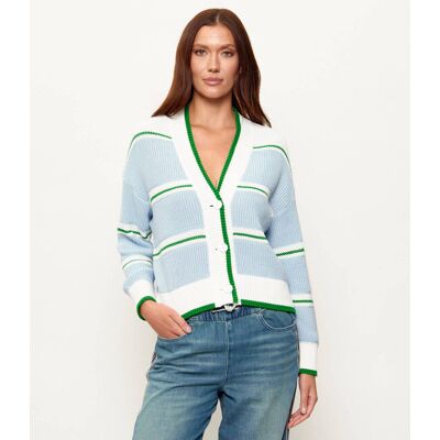 Marc Cain Kardigan Loose fit błękitny 38 Marc Cain Kardigan Loose fit błękitny 38