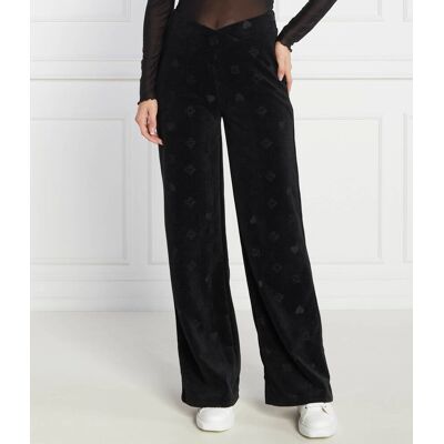 HUGO Spodnie dresowe Navalia flare fit czarny XS HUGO Spodnie dresowe Navalia flare fit czarny XS