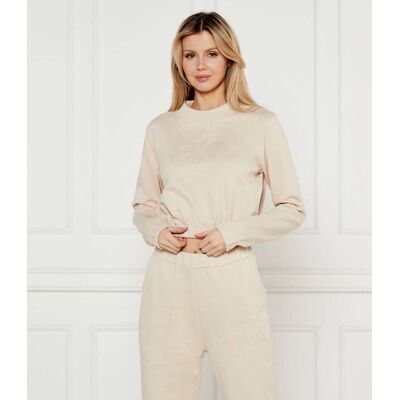 Calvin Klein Jeans Bluza Cropped Fit beżowy S Calvin Klein Jeans Bluza Cropped Fit beżowy S