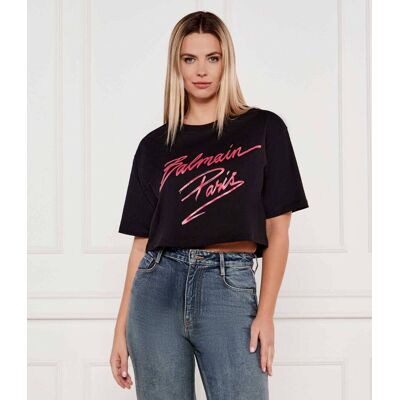 Balmain T-shirt Cropped Fit czarny M Balmain T-shirt Cropped Fit czarny M