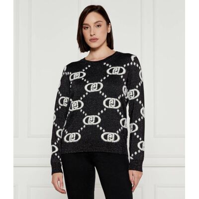 Liu Jo Sport Sweter Regular Fit czarny XL Liu Jo Sport Sweter Regular Fit czarny XL