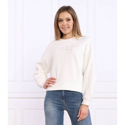 Elisabetta Franchi Bluza Cropped Fit biały 42 Elisabetta Franchi Bluza Cropped Fit biały 42