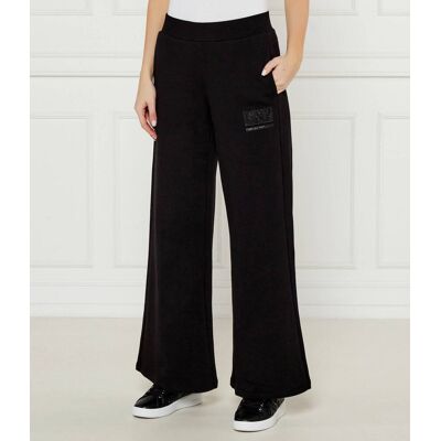 EA7 Spodnie dresowe flare fit czarny M EA7 Spodnie dresowe flare fit czarny M