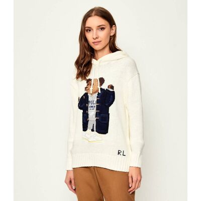 Polo Ralph Lauren Sweter Regular Fit z dodatkiem lnu kremowy XL Polo Ralph Lauren Sweter Regular Fit z dodatkiem lnu kremowy XL