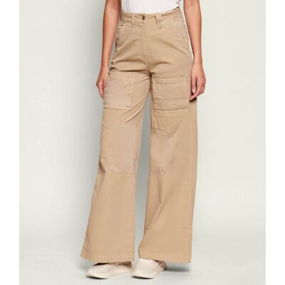 Aeronautica Militare Spodnie Loose fit beżowy 38 Aeronautica Militare Spodnie Loose fit beżowy 38
