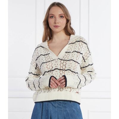 Pepe Jeans London Sweter GEMMA Relaxed fit beżowy M Pepe Jeans London Sweter GEMMA Relaxed fit beżowy M