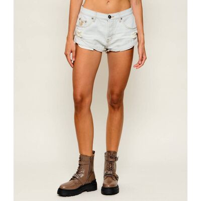 One Teaspoon Jeansowe szorty BANDITS Regular Fit low waist błękitny 28 One Teaspoon Jeansowe szorty BANDITS Regular Fit low waist błękitny 28