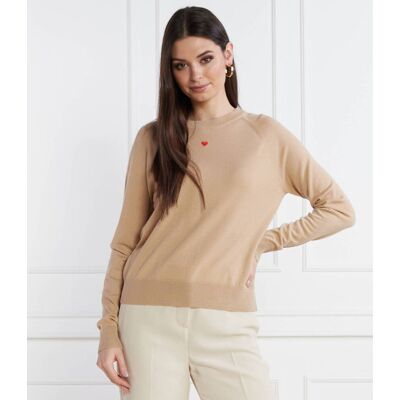 MAX&Co.; Wełniany sweter Regular Fit camel XL MAX&Co.; Wełniany sweter Regular Fit camel XL