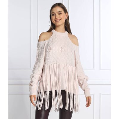 Pinko Sweter SHAKERATO Regular Fit z dodatkiem wełny pudrowy róż M Pinko Sweter SHAKERATO Regular Fit z dodatkiem wełny pudrowy róż M