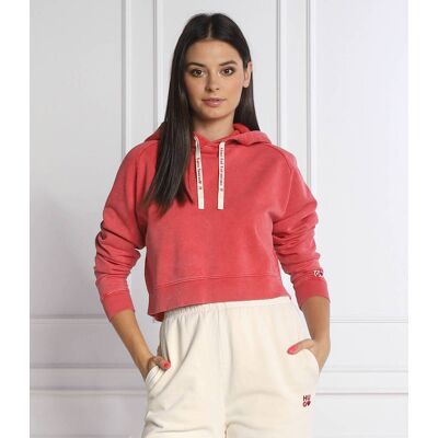 HUGO Bluza Dimalaya Cropped Fit koralowy XL HUGO Bluza Dimalaya Cropped Fit koralowy XL
