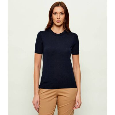 Boss BLACK Wełniany sweter Falyssiasi Regular Fit granatowy S Boss BLACK Wełniany sweter Falyssiasi Regular Fit granatowy S