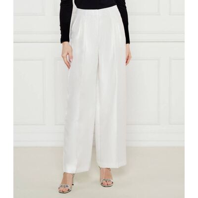 Marc Cain Spodnie flare fit high waist biały 34 Marc Cain Spodnie flare fit high waist biały 34