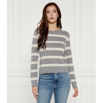 Tommy Hilfiger Wełniany sweter Regular Fit szary XL Tommy Hilfiger Wełniany sweter Regular Fit szary XL