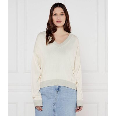 Liu Jo Sport Sweter Loose fit ecru L Liu Jo Sport Sweter Loose fit ecru L
