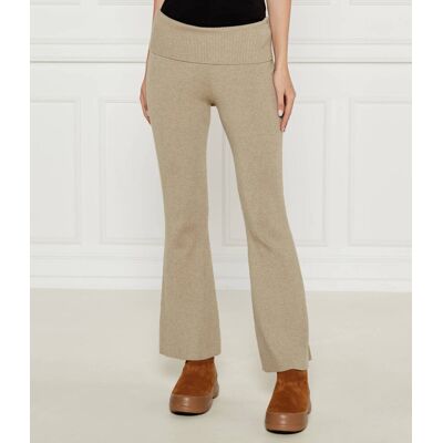 Guess Spodnie dzianinowe NINA flare fit beżowy XS Guess Spodnie dzianinowe NINA flare fit beżowy XS