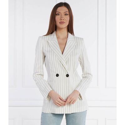 Marella Lniana marynarka MANAGER Slim Fit biały 40 Marella Lniana marynarka MANAGER Slim Fit biały 40