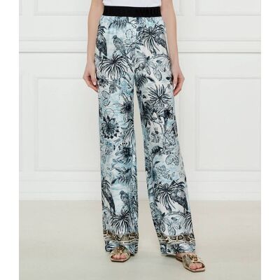 Just Cavalli Spodnie flare fit multikolor 38 Just Cavalli Spodnie flare fit multikolor 38