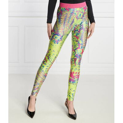 Versace Jeans Couture Legginsy Slim Fit limonkowy 42 Versace Jeans Couture Legginsy Slim Fit limonkowy 42