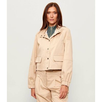 Marc Cain Kurtka Cropped Fit beżowy 40 Marc Cain Kurtka Cropped Fit beżowy 40