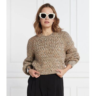 Boss BLACK Sweter Forenza Regular Fit z dodatkiem wełny brązowy S Boss BLACK Sweter Forenza Regular Fit z dodatkiem wełny brązowy S