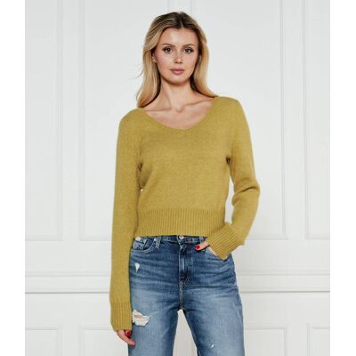Calvin Klein Jeans Sweter z dodatkiem wełny limonkowy L Calvin Klein Jeans Sweter z dodatkiem wełny limonkowy L
