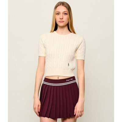 Sporty&Rich; Sweter Cropped Fit ecru M Sporty&Rich; Sweter Cropped Fit ecru M