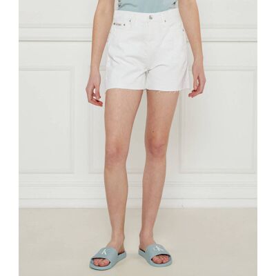Calvin Klein Jeans Jeansowe szorty Mom Fit biały 29 Calvin Klein Jeans Jeansowe szorty Mom Fit biały 29