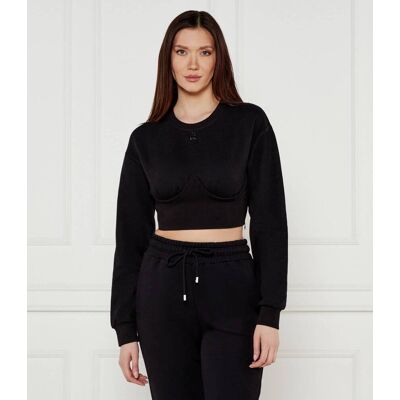 Patrizia Pepe Bluza Cropped Fit czarny XS/S Patrizia Pepe Bluza Cropped Fit czarny XS/S
