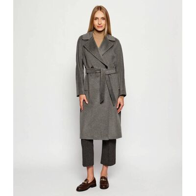 Weekend MaxMara Wełniany płaszcz RESINA szary 40 Weekend MaxMara Wełniany płaszcz RESINA szary 40