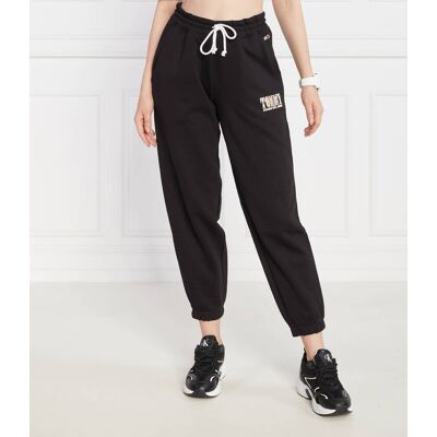 Tommy Jeans Spodnie dresowe TJW TJ LUXE 2 Regular Fit czarny XL Tommy Jeans Spodnie dresowe TJW TJ LUXE 2 Regular Fit czarny XL