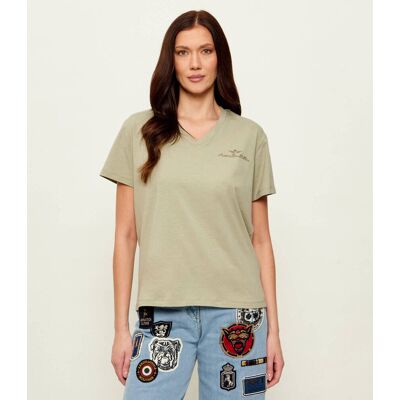 Aeronautica Militare T-shirt Regular Fit zielony XS Aeronautica Militare T-shirt Regular Fit zielony XS