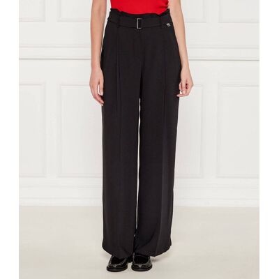 Marc Cain Spodnie z paskiem Relaxed fit czarny 38 Marc Cain Spodnie z paskiem Relaxed fit czarny 38