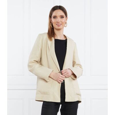 Tommy Hilfiger Lniana marynarka CASUAL LINEN SB BLAZER Regular Fit kremowy 36 Tommy Hilfiger Lniana marynarka CASUAL LINEN SB BLAZER Regular Fit kremowy 36
