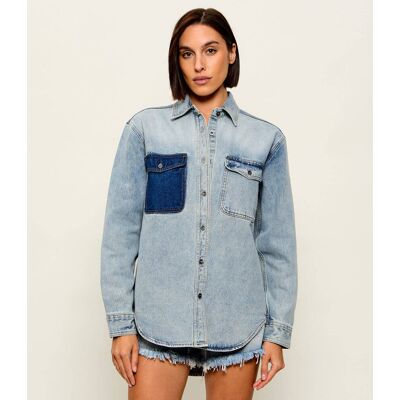 One Teaspoon Jeansowa koszula SAINT TROPEZ Relaxed fit niebieski M One Teaspoon Jeansowa koszula SAINT TROPEZ Relaxed fit niebieski M