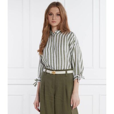 RIANI Lniana koszula Oversize fit zielony 36 RIANI Lniana koszula Oversize fit zielony 36