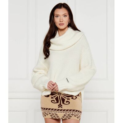 Pinko Sweter SPHYNX Regular Fit z dodatkiem wełny biały M Pinko Sweter SPHYNX Regular Fit z dodatkiem wełny biały M